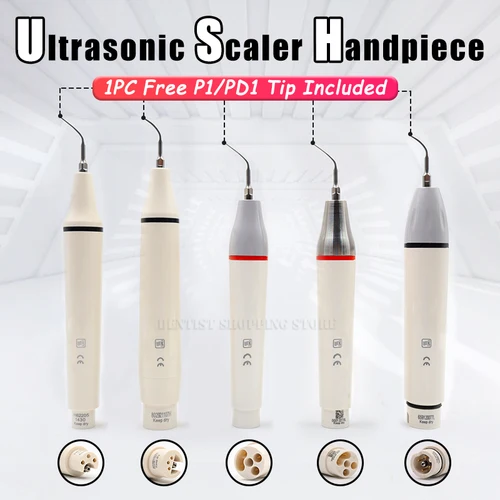 Escalador ultrasónico, pieza de mano desmontable, escalador piezoeléctrico Dental, punta libre, Compatible con SATELEC DT E WOODPECK EMS VRN, limpieza de dientes