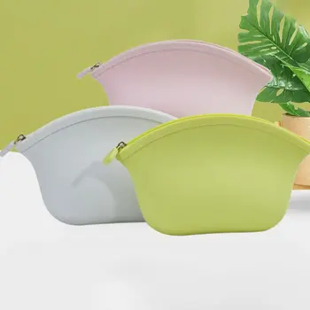 סיליקון נייד מארגן ארנק מטבע ארנק עמיד למים להתמודד עם איפור תיק אחסון zipper נסיעות תלמידים תיק קוסמטי