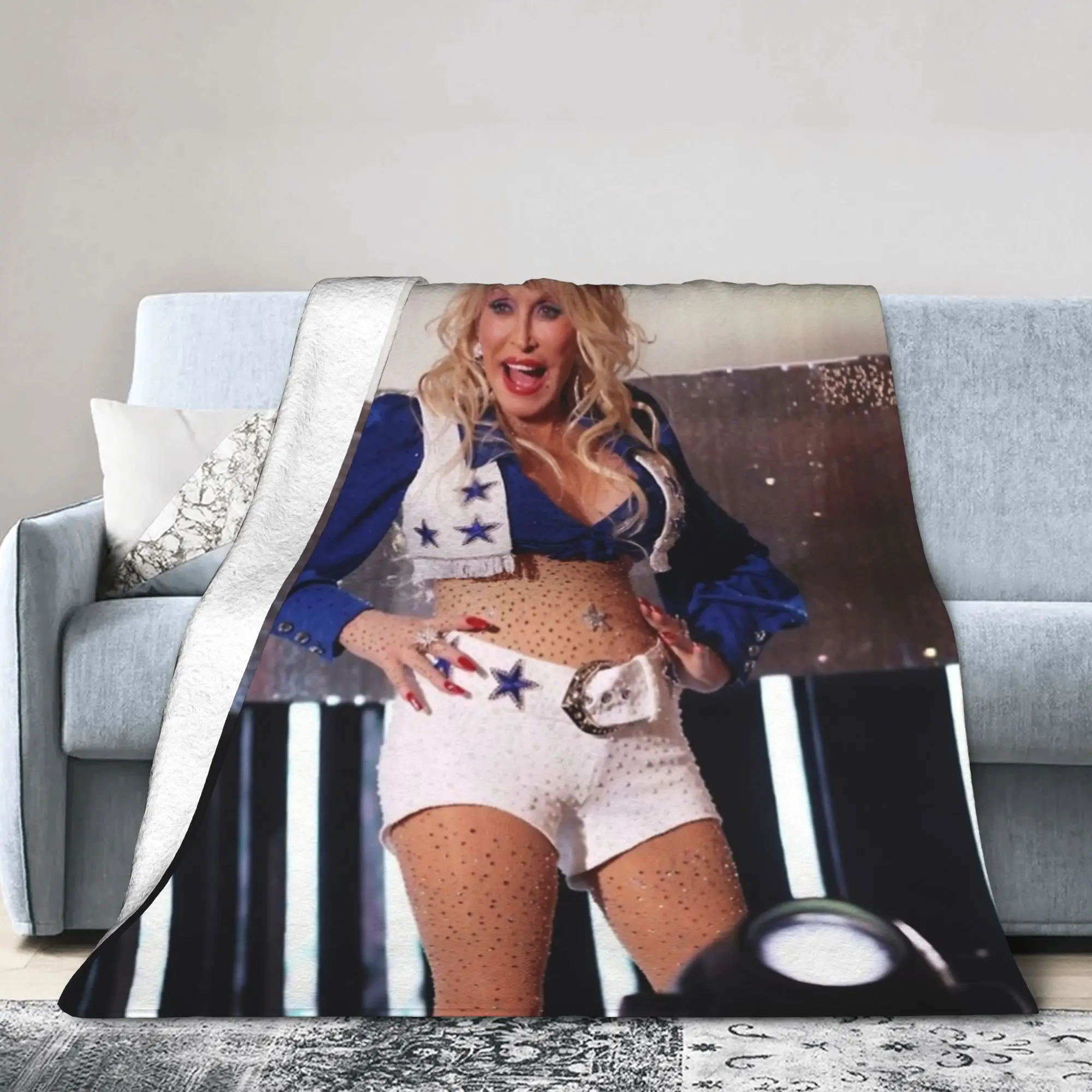 Dolly Parton Memorial RIP Blanket Flannel Air Conditioning   Multifunction Ultra-Soft Throw Blanket for Home Bedroom Rug Piece