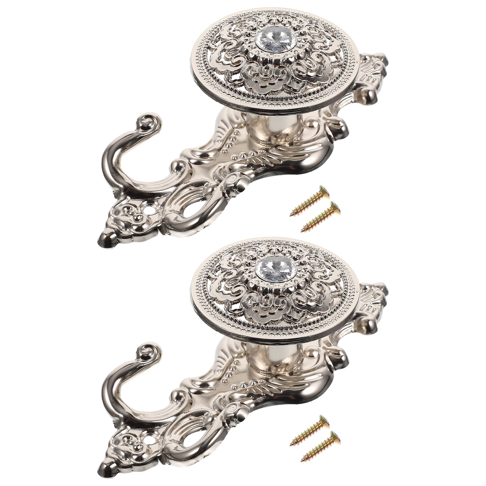

2pcs Hook Set Vintage Hooks for Curtains Kitchen Creative Curtain Hooks Decorative Hangers Alloy Parts