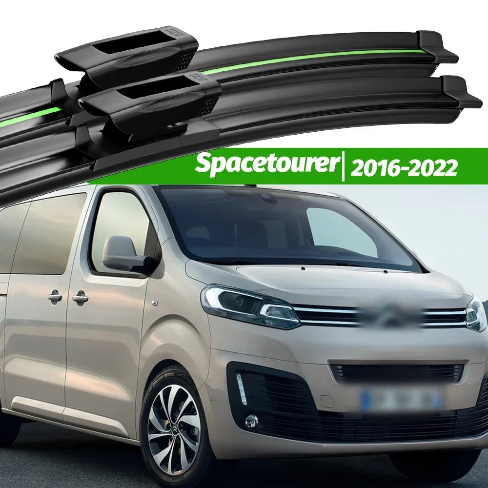 For Citroen Spacetourer 2016-2022 2pcs Front Windshield Wiper Blades 2017 2018 2019 2020 2021 Windscreen Window Accessories