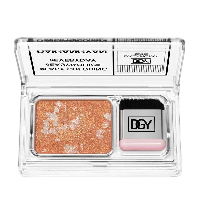 1Pc スパンコールモノクロアイシャドウメイクアップパレットブラシ付きマッシュポテトアイグリッターパウダー怠惰なシマーアイシャドウクリームメイクアップ