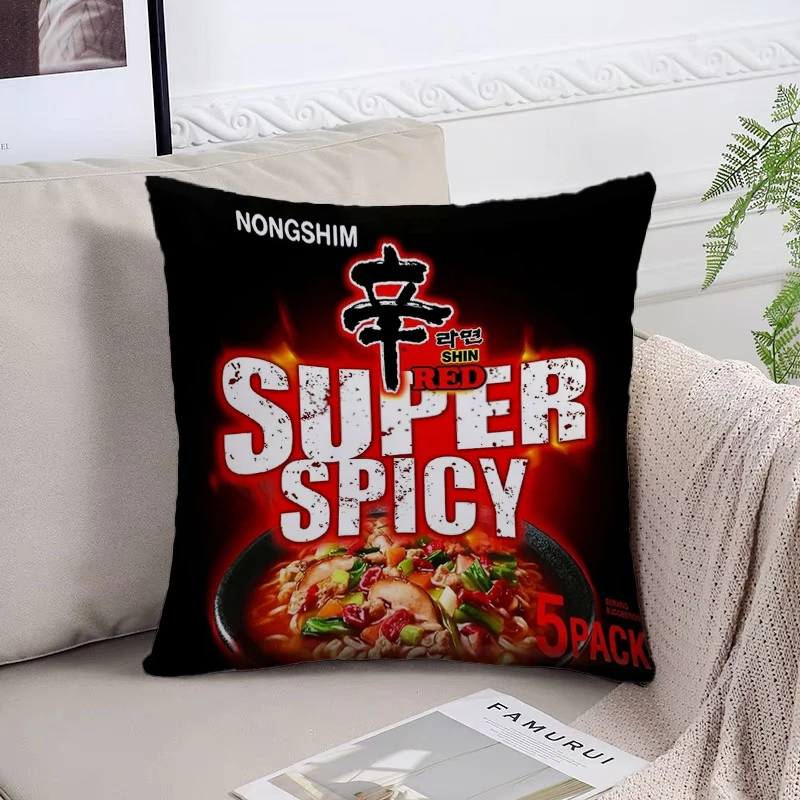 N-Nongshims Shin Ramyun Cushion Covers for Decorative Cushions Cushion Cover 45*45 Home Decoration Aesthetic Room Decoration