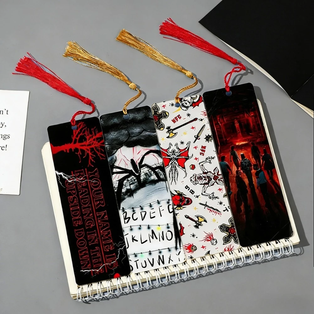 Hot Creative Acrylic Bookmark withTassel Horror Movie Themed Bookmark for Bookworm Student Stationery Teacher Office Supplies - view 2