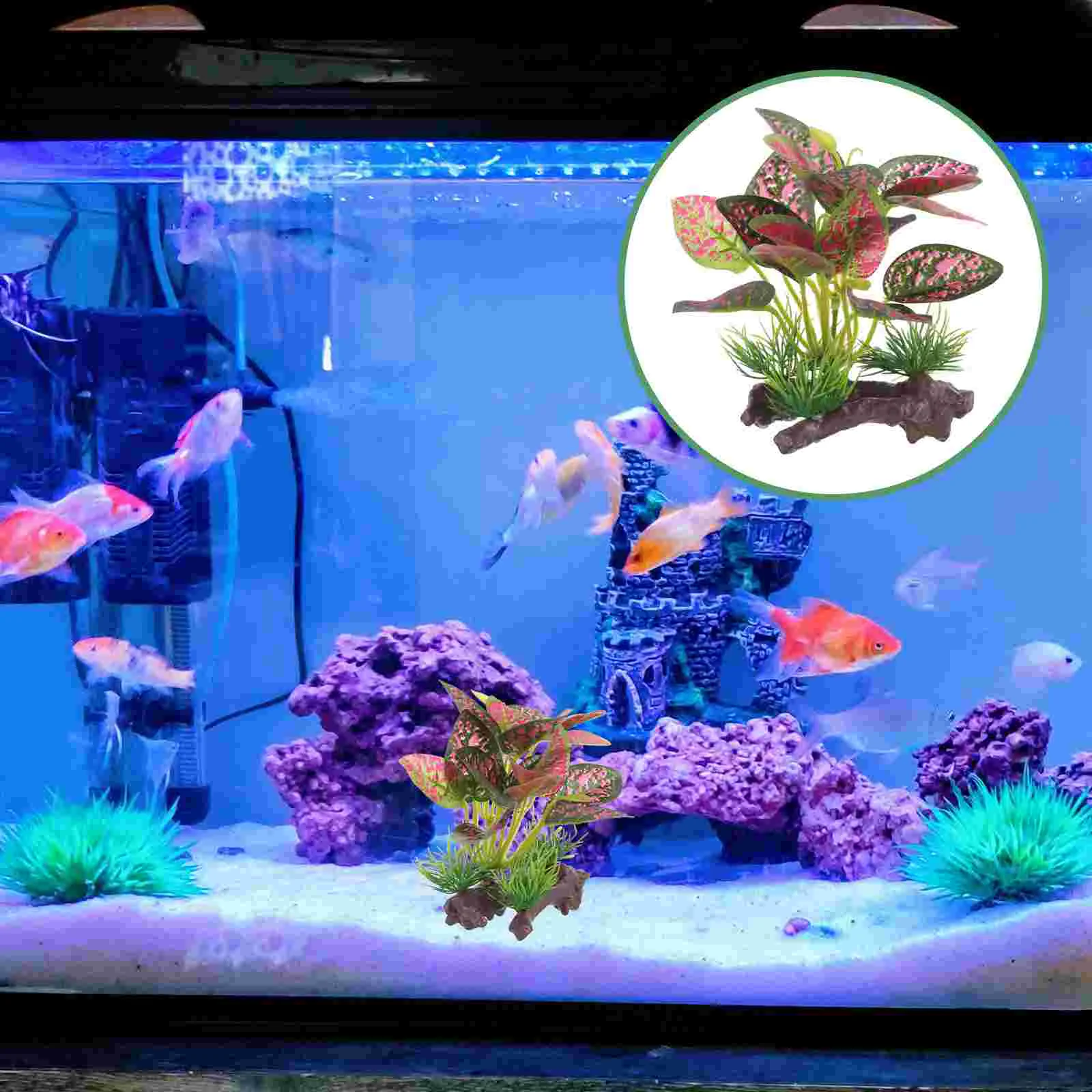 

Artificial Water Plants Large Fish Tank Aquarium Accessories Decorations and Tall Plastic Fake Terrarium Small Aquatic