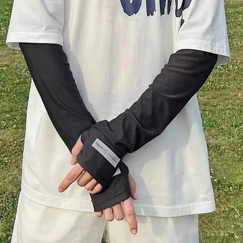 

Ледяные рукава для мужчин и женщин, защита от солнца, японские летние уличные рукава с защитой от ультрафиолета, свободные рукава, перчатки для вождения на открытом воздухе