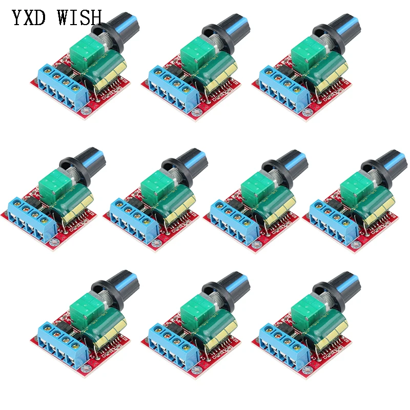 10pcs Mini DC-DC PWM DC Motor Speed Controller Module 4.5V-35V 5A 90W Speed Regulator Control Adjust Board Switch 12V 24V