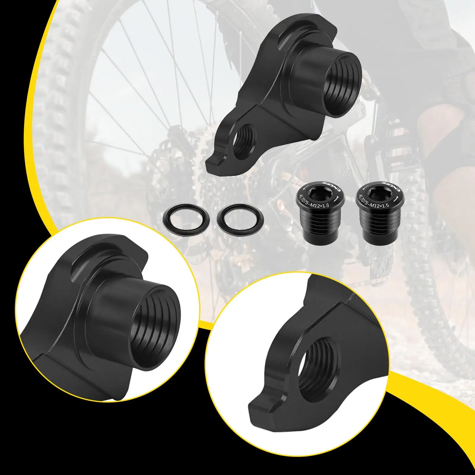 شماعة Derailleur الخلفية للدراجة الجبلية من سبائك الألومنيوم، ملحقات تروس بديلة سهلة التركيب لإصلاح الدراجات