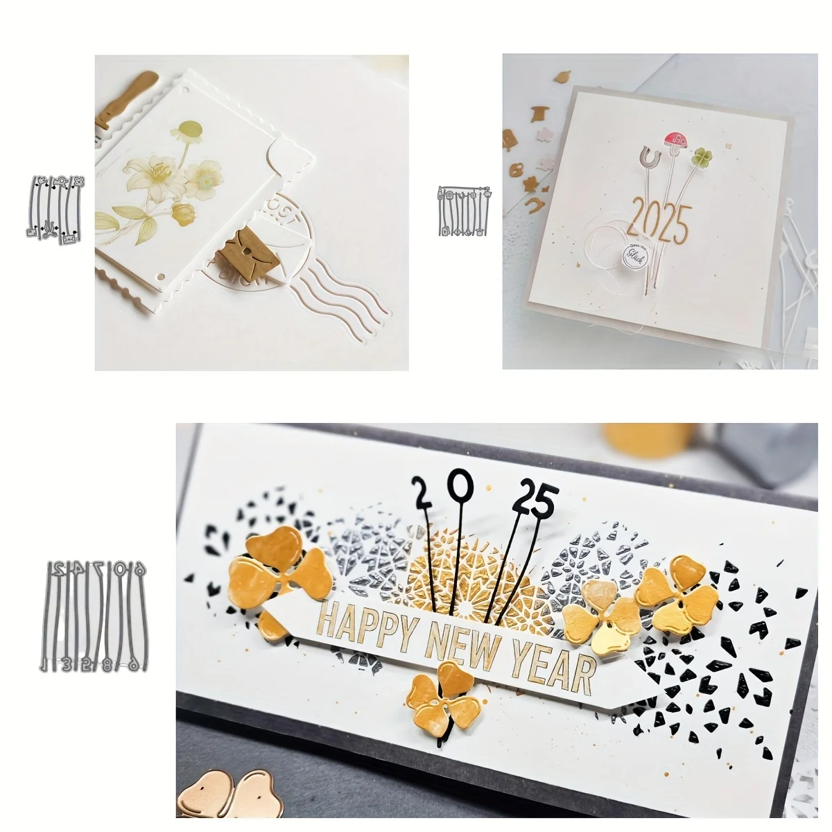 Neuankömmling Zahlen Luck Kind Regards on A Stick Metall-Stanzformen für DIY Scrapbooking, Kartenherstellung, Schablonen, Fotoalben