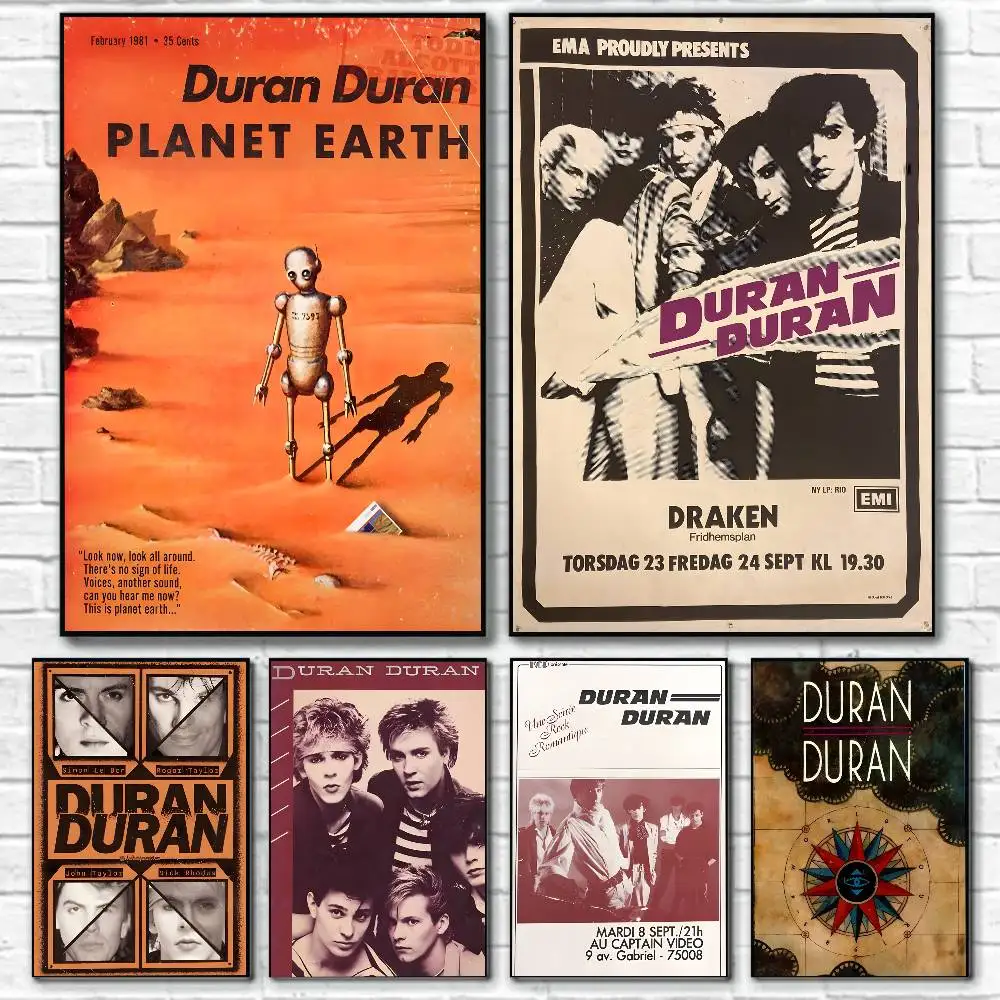 إنجلترا موجة جديدة D-Duran فرقة الموسيقى المشارك قماش اللوحة المشارك مع المطبوعات غرفة نوم المنزل غرفة المعيشة الديكور هدية #1