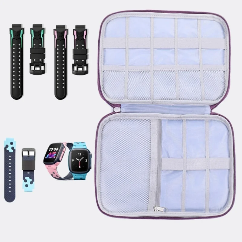 Watch Organizer Case Multifunction Portable Travel for Apple Watch Strap Band Storage Bag Watchband Holder Case Pouch Straps Bag