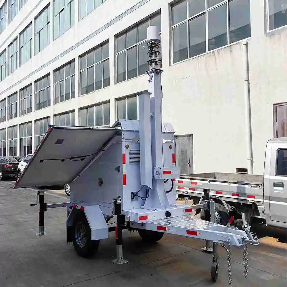 Modern Latest Custom-Made Solar Lighting Tower Trailer 300 Adjustable Panels for Construction Site Portable Power
