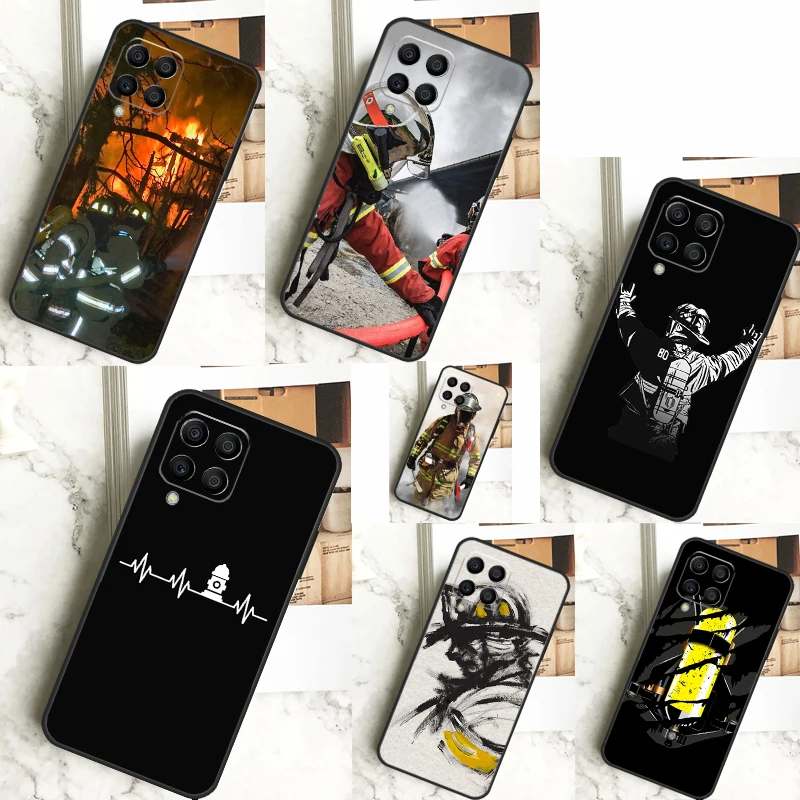 Firefighter Heroes Fireman For Samsung Galaxy M14 M34 M54 M12 M32 M52 M53 M33 M13 M20 M15 M55 M31s M30s M21 M51 Case