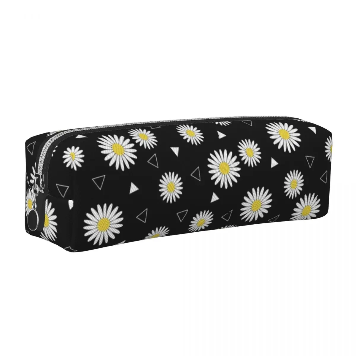 Daisy Floral Pencil Case Flower Pencil Box Pen for Girl Boy Large Storage Pencil Bags Students School Zipper Stationery