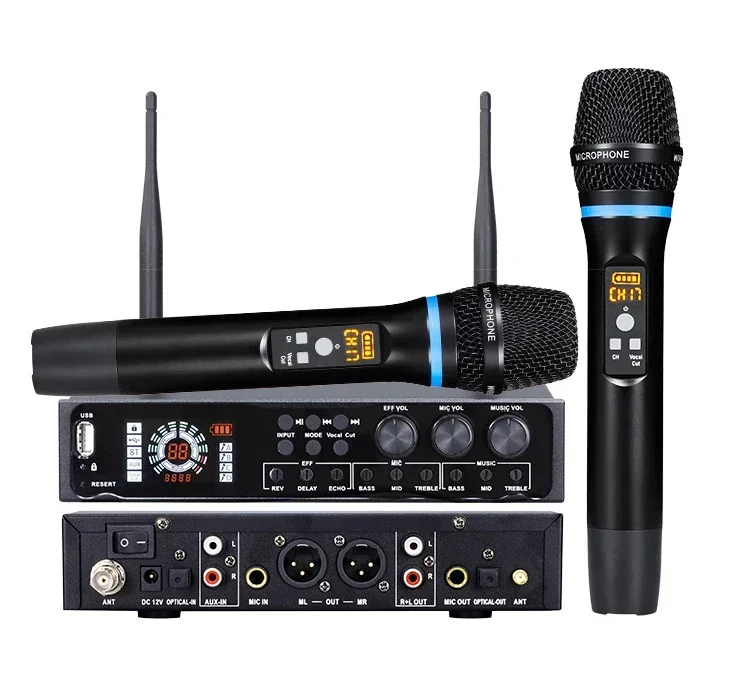 

Stage Effects Dsp Microphone All-in-one With BT Reverb Control, Wireless Microphone For Outdoor Singing Karaoke