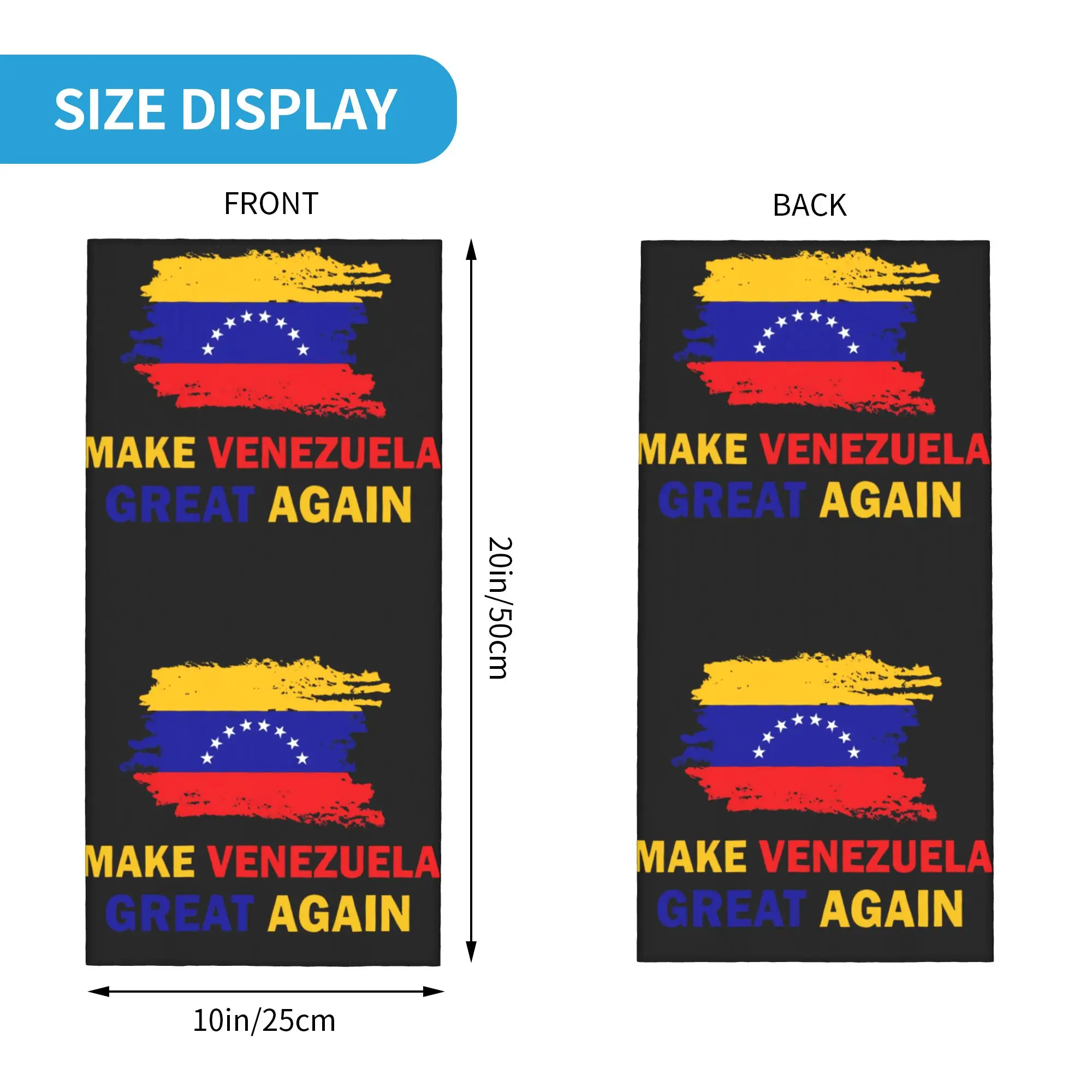 Venezuela Bandana Neck Gaiter Printed  Mask Scarf Multi-use Face Mask Riding Unisex Adult All Season