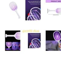 L93C Upgraded 3000V Mosquitoes Racket with TYPE C Charging 2 in 1 Electric Mosquitoes Racket Mosquitoes Killers Lamp Zapper