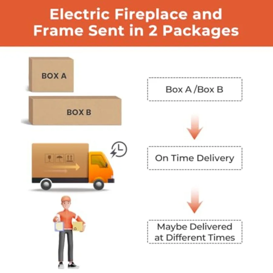 43 elektrische schoorsteenmantel houten surround firebox tv-standaard met vrijstaand ontwerp afstandsbediening bediening verstelbare LED