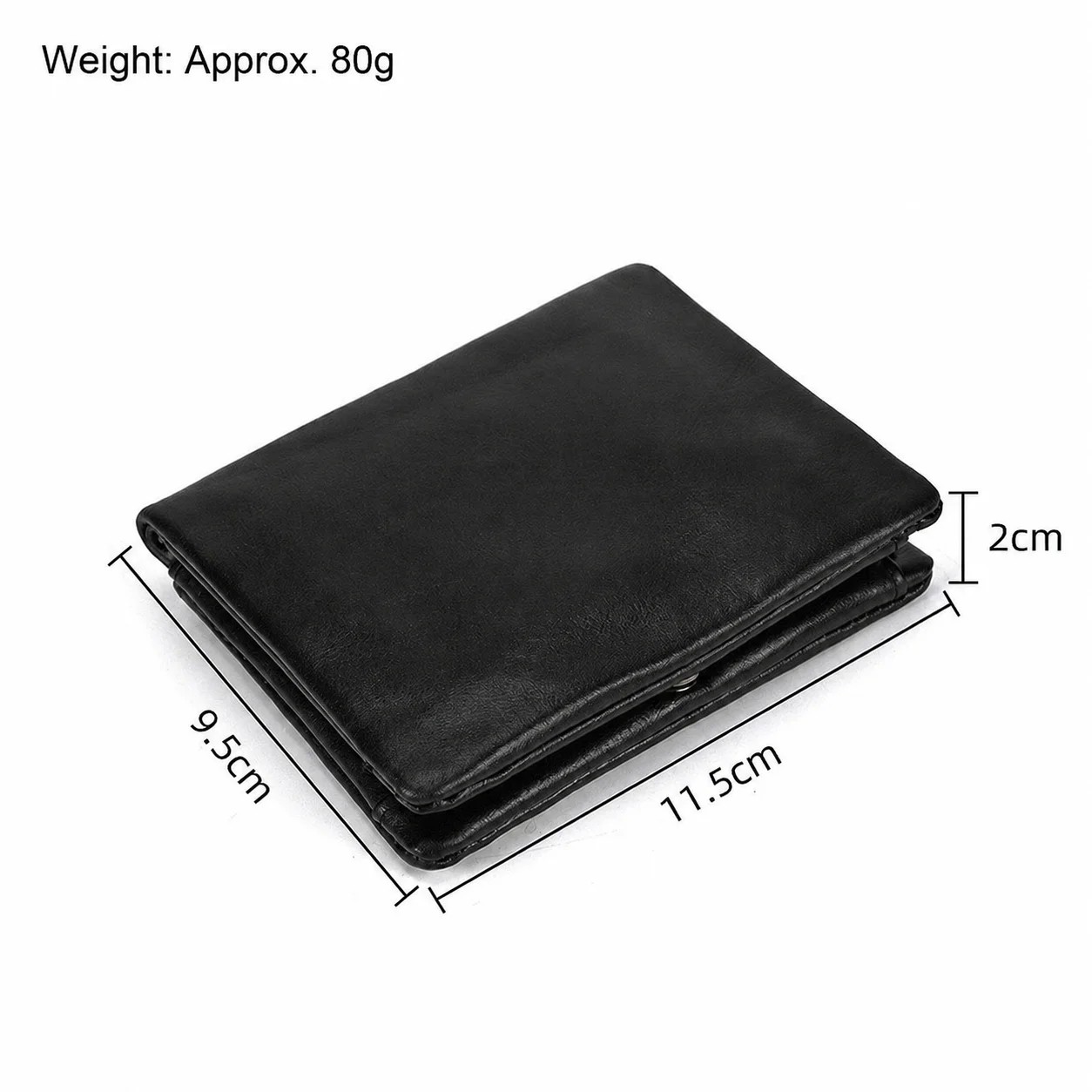 Men's RFID Cowhide Card Holder Wallet with Coin Purse description 7