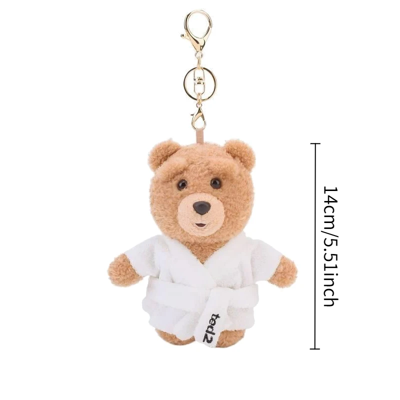 Breloczek Pluszowy Ted2 Kawaii Miś Pluszowy Anime Hobby Zabawka Wypchana Brelok do Kluczy Zawieszka do Torby Lalki Prezent na Boże Narodzenie Urodziny