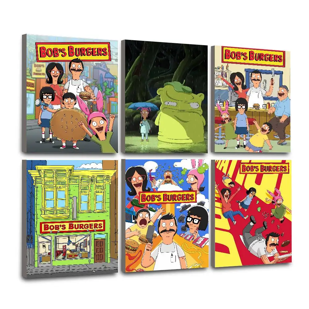 Cartoon B-Bob's Burgers lassic Cover Canvas Painting Print Poster For Living Room Wall Art Home Decor Pictures Gift