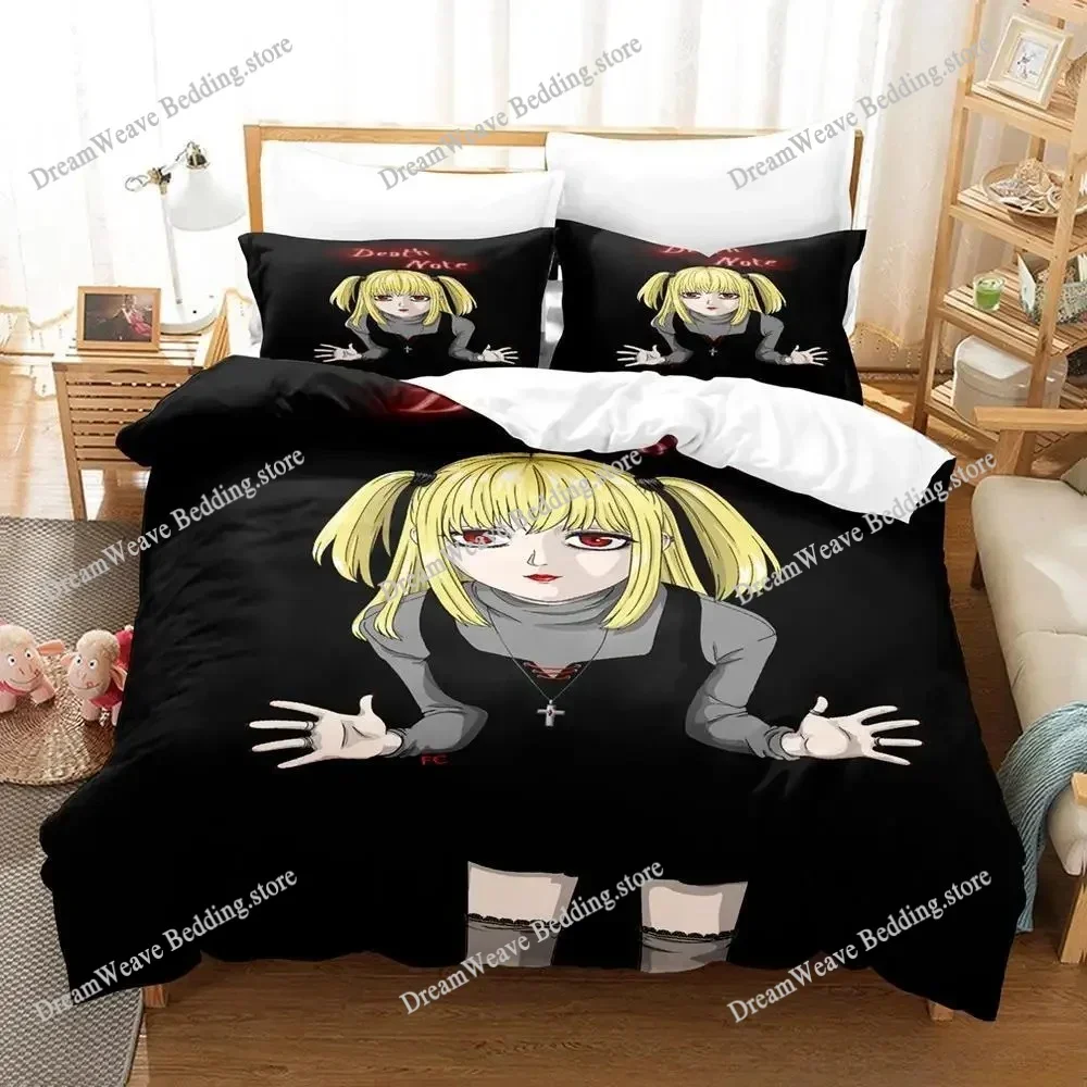 New 3d Print Anime Death Note Misa Amane Bedding Set Single Twin Full Queen King Size Bed Set Adult Kid Bedroom Duvet Cover Sets