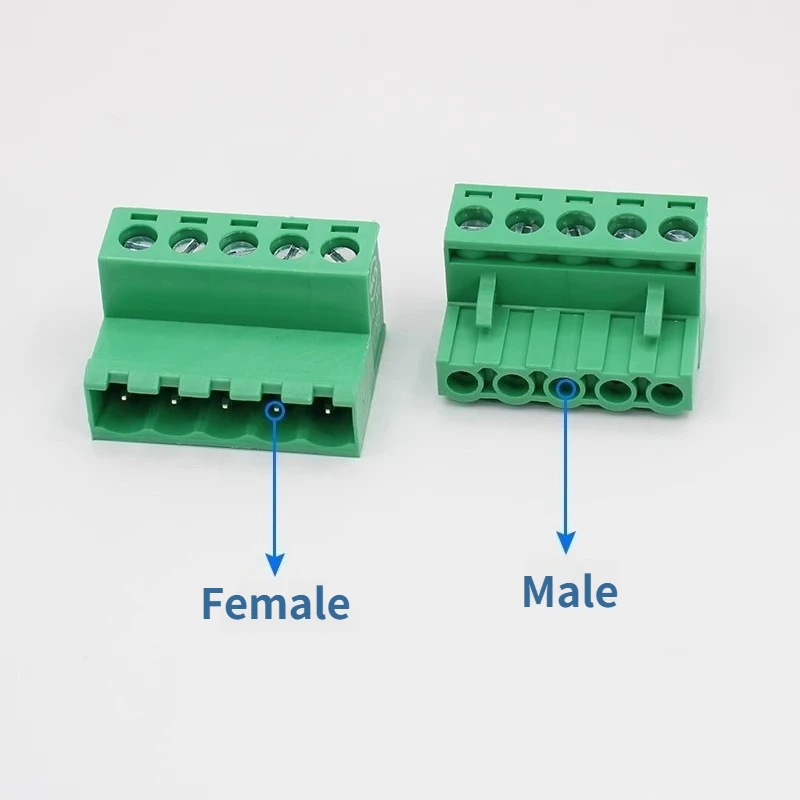 1sets Solderless Docking Type 2edg 5.08mm Screw Terminal Block Connector Pcb Plug-in Type 2edg Type Green Terminal Block