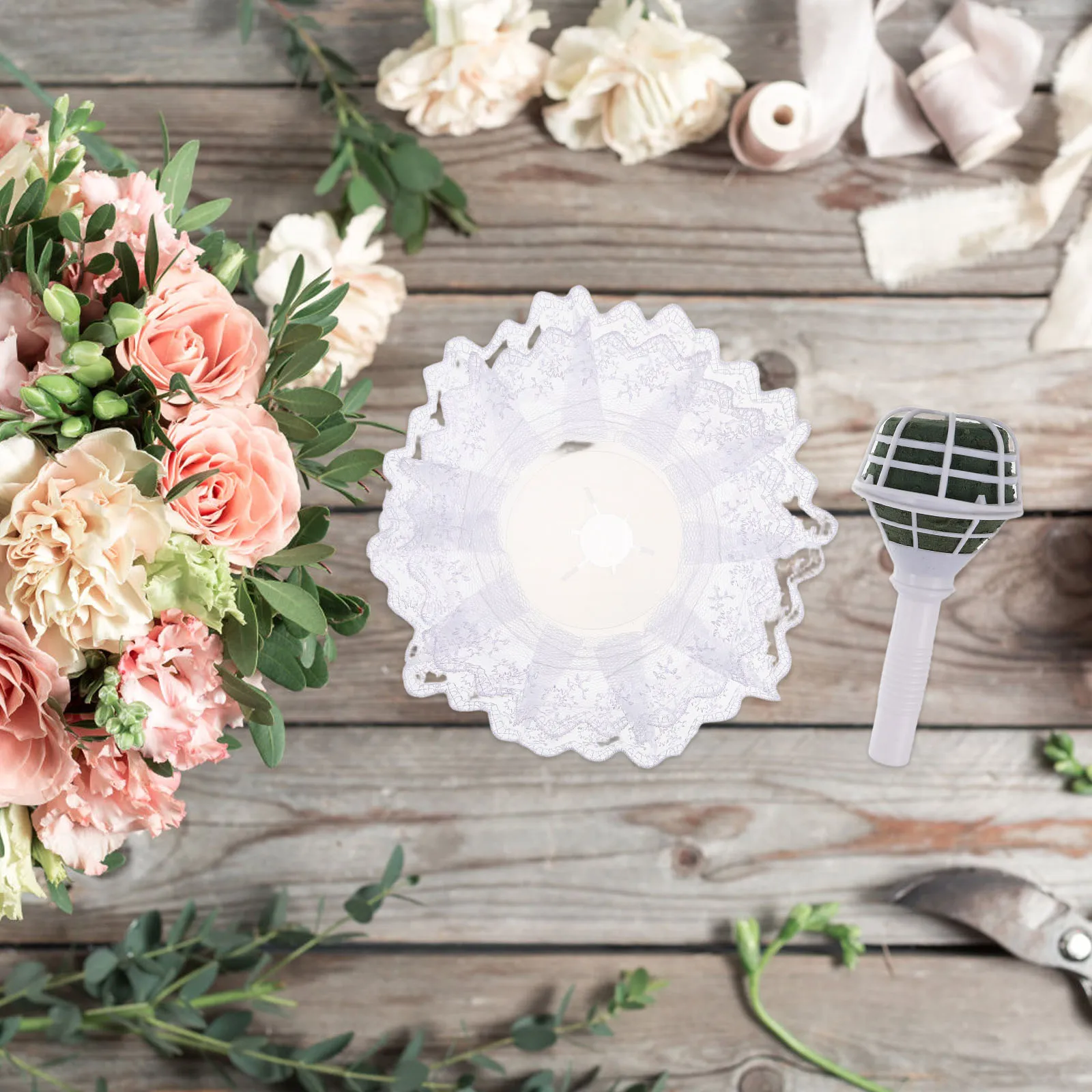 

6pcs Floral Holder Arrangement Tool Bridal Floral Holder Bouquet Wedding Decoration DIY Craft Resin Accessories Foam