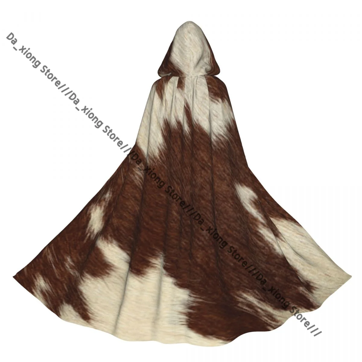 

Взрослый плащ с текстурой коровьей кожи, накидка с капюшоном, средневековый костюм, костюм ведьмы Викки, вампира на Хэллоуин, платье, пальто