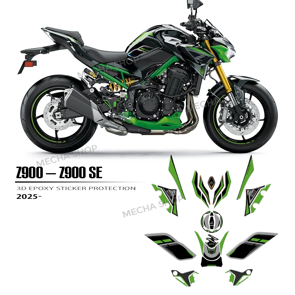 

Аксессуары для Z900 Z 900 SE, защита для бака, мотоциклетный комплект, водонепроницаемые 3D наклейки из смолы с царапинами