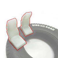 1 Pair White 3D Printed Seats for 1/32 ORLANDOO-HUNTER SCANIA R650 OH32T01 Diy Decorate