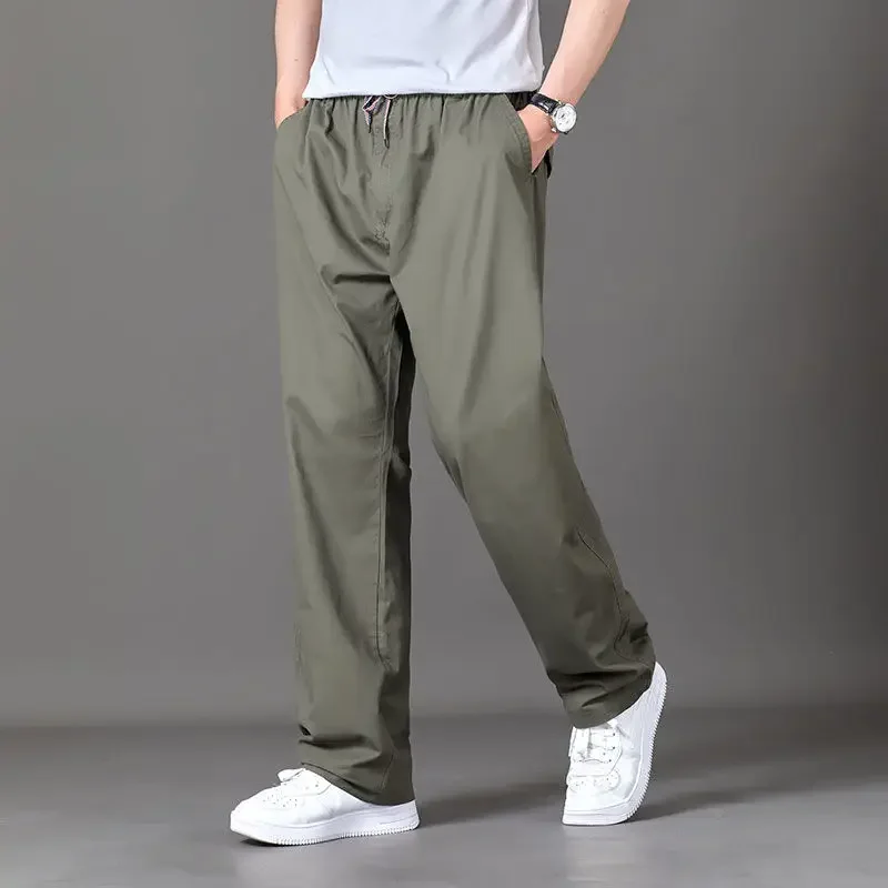 Men's Casual Pants Straight Trousers Male Loose Business Formal Aesthetic Streetwear Cotton Classic Trend Y2k New in Summer Long