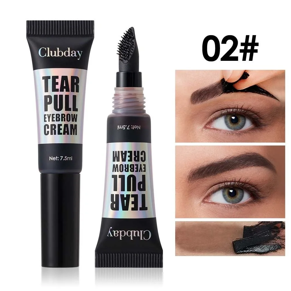 

4 Colors Long Lasting Peel-off Eyebrow Cream Makeup 7.5ML Tear-off Brow Gel Quick Drying Water-resistant Eyebrow Cosmetics Daily