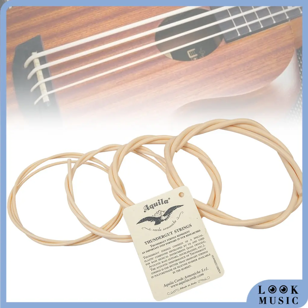 

UBass Ukulele Bass Ubass Strings Rubber Mateial Ubass Aquila Strings 4 Strings Hawaii Guitar Parts Accessories 1 Pack 4PCS Set