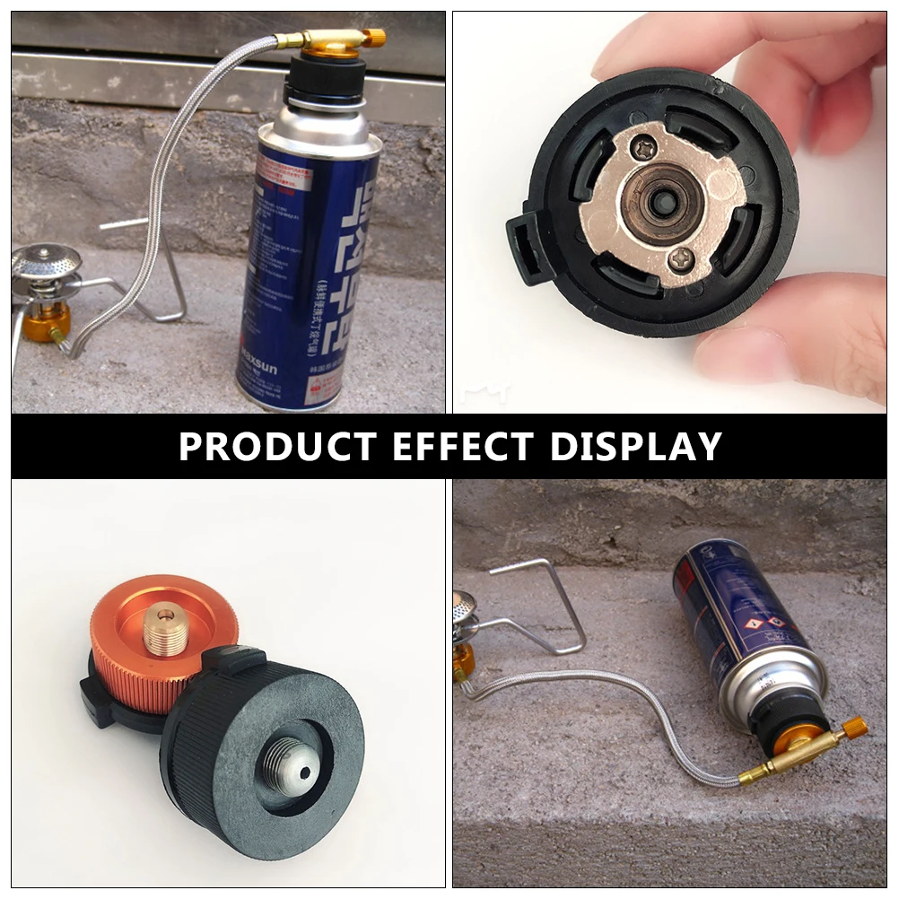 

Camping Gas Tank Adapter Stove Connector Head Lightweight Portable Small Size Easy Installation Propane Bottle Adaptor Split
