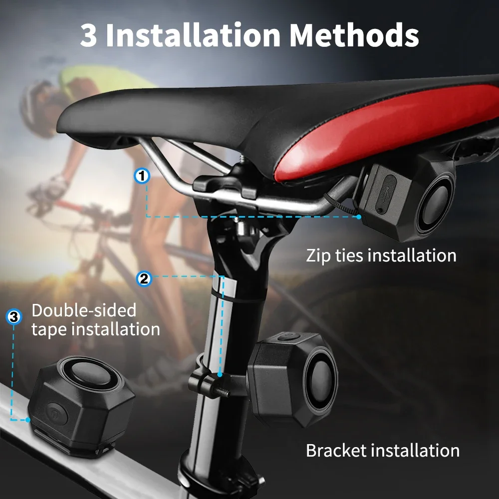 Elecpow Bicycle Alarm Wireless Waterproof Electric Scooter Motorcycle Bike Anti theft  Alarm Remote Control Security Protection