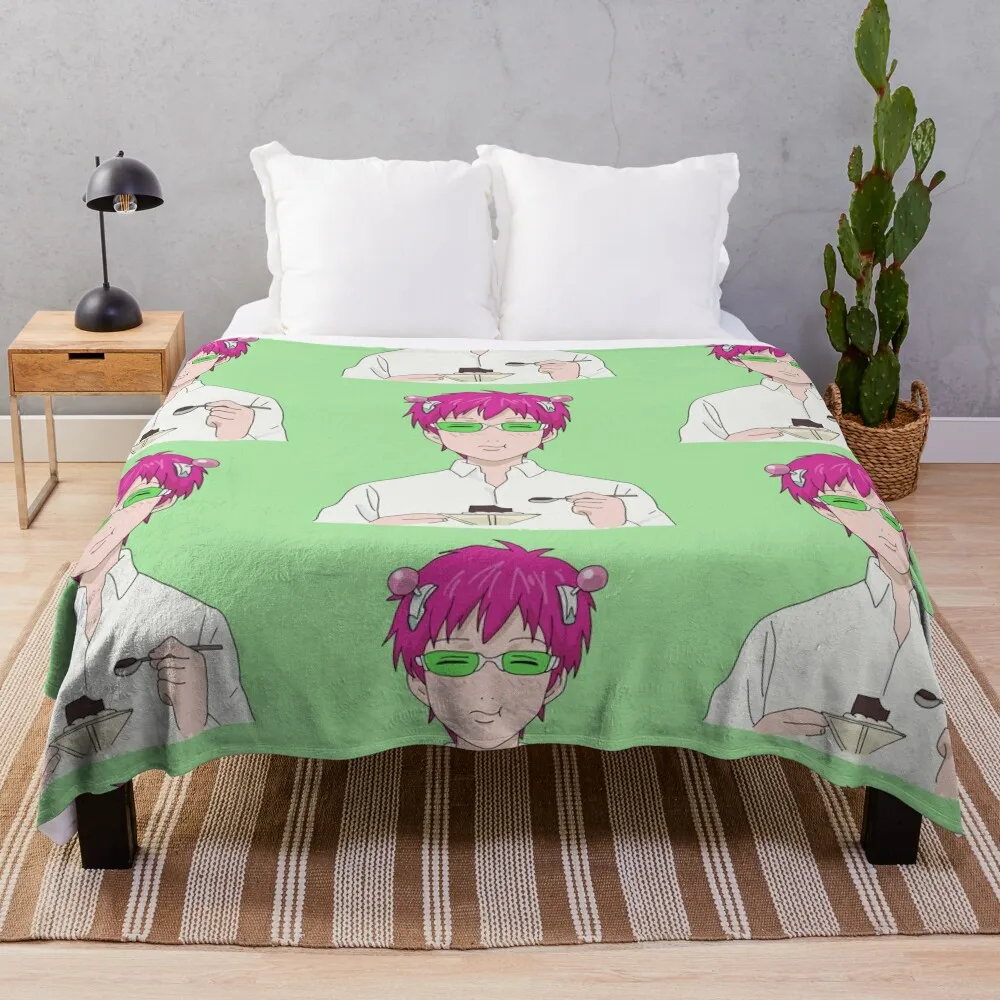 Kusuo Saiki Throw Blanket Single Hairys Sofa Quilt fluffy Blankets