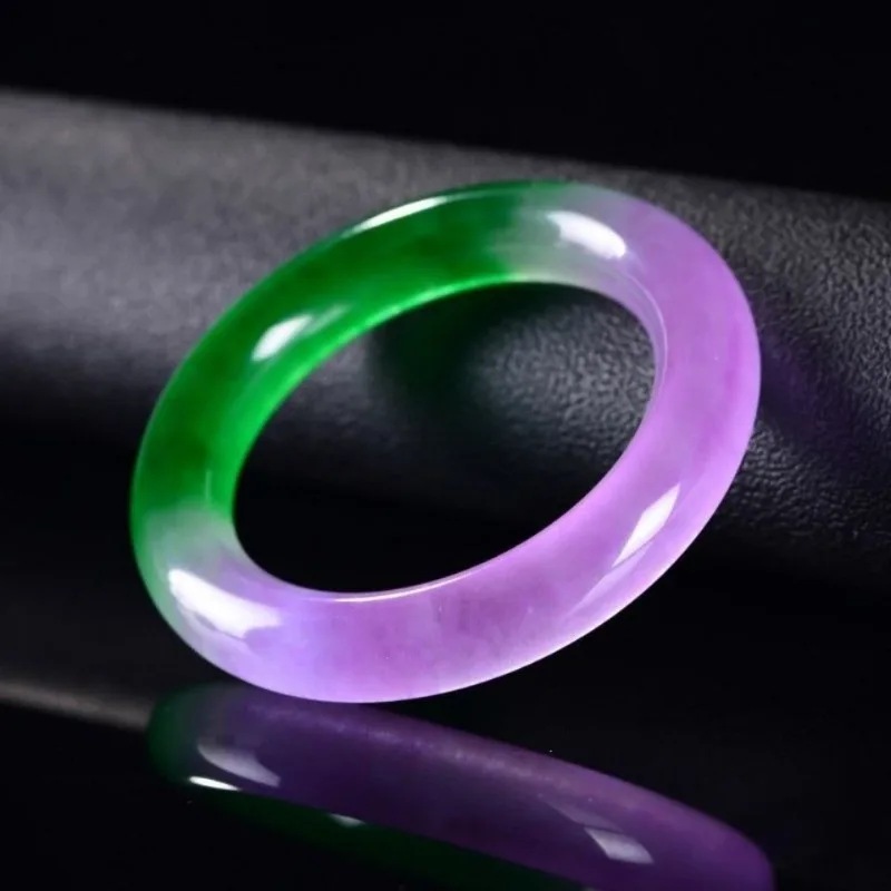 

Женский браслет из натурального ледяного фиолетового полугорного полуводного круглого стержня