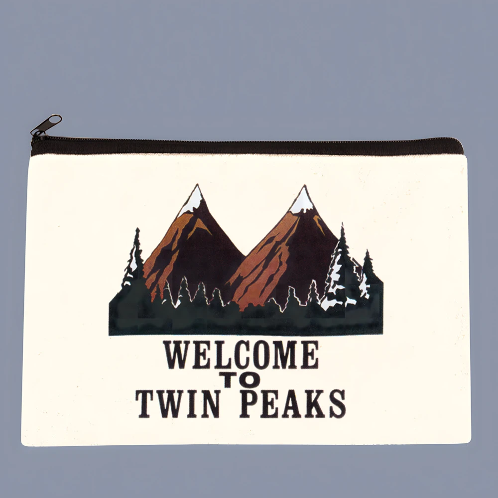 

Косметичка Twin Peaks, дорожная сумка для хранения, холщовая сумка с принтом, кошелек с надписью Zero, сумка для хранения мелочей, подарочная сумка для хранения на праздники