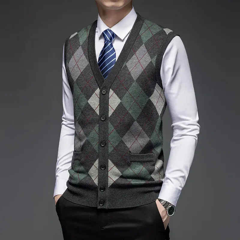 Thumbnail 3 - #27 Mens Knit Sweater Vests Discount Picks