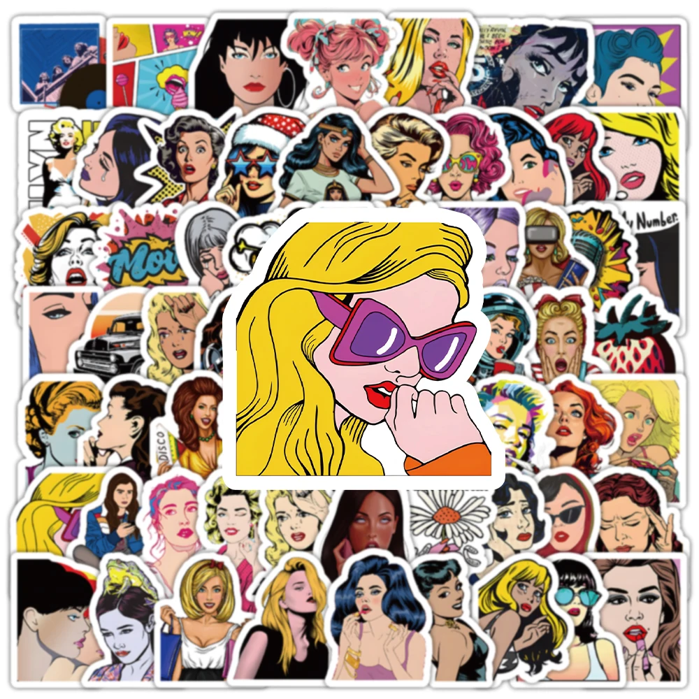 103 pezzi pop art ragazza nuovi adesivi moda auto computer telefono libro accessori squisito festival regalo adesivo giocattolo fai da te nuova estate