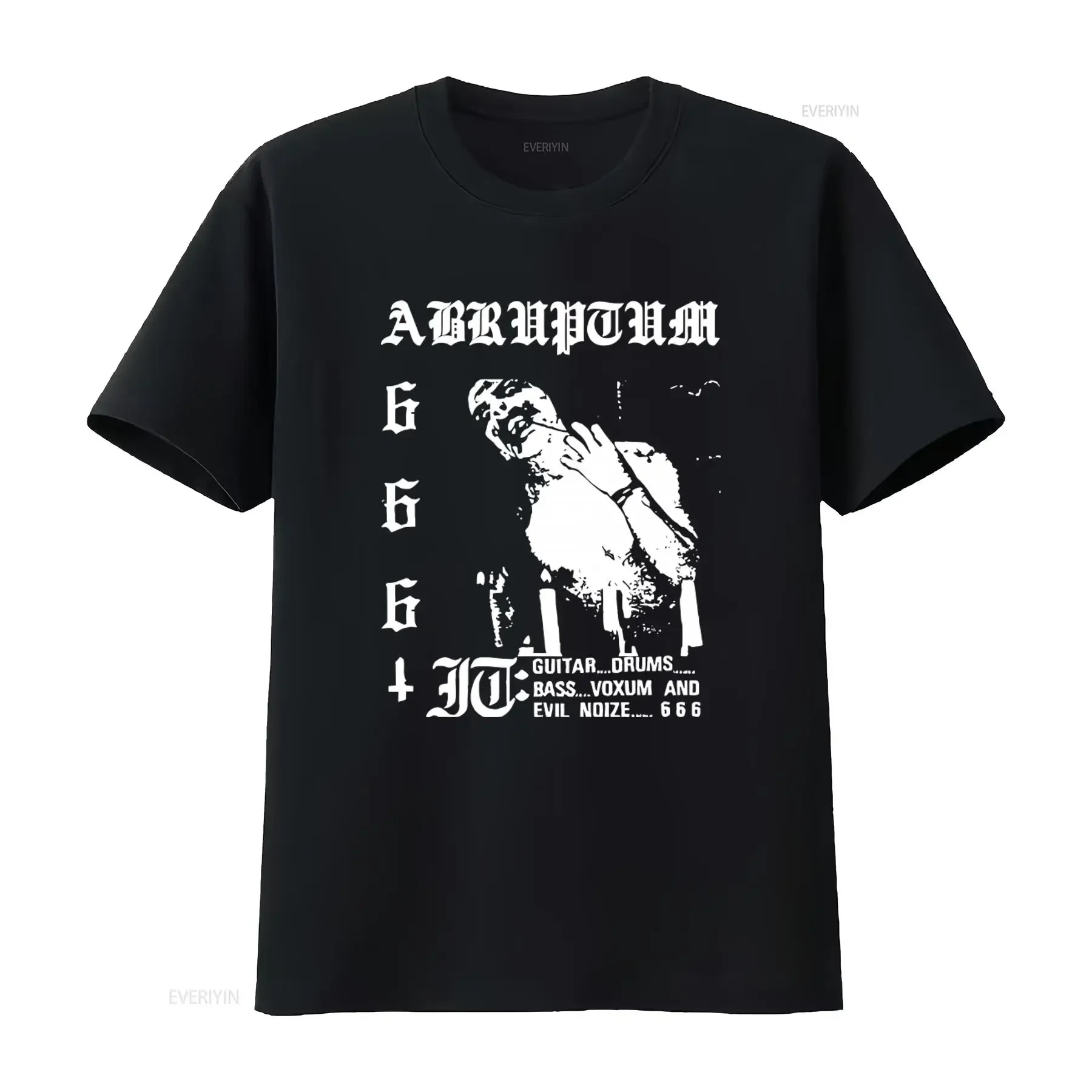 T-shirt Abruptum Black Metal, design de film d'horreur mélodique avec éléments vampire NWOBHM, style Dsbm Z4O4 vintage délavé