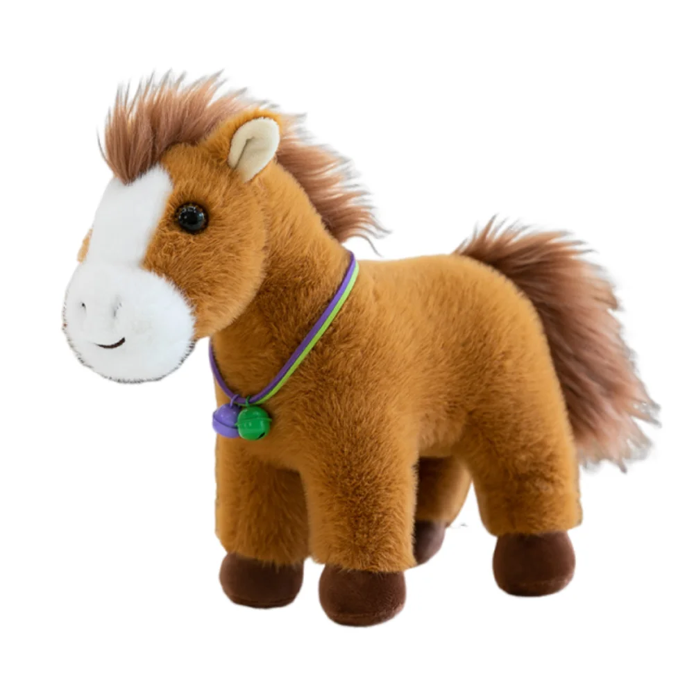 

Adorable Creative Horse Mascot Fluffy Stuffed Animal Kawaii Cute Zodiac Pony Figurine Birthday Gift