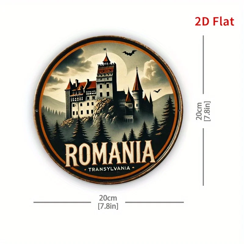 [2D Flat] 1 2D Flat 8x8 Inch Metal Wall Art - 