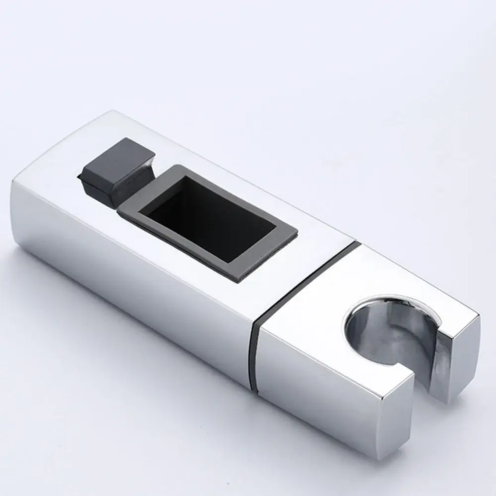 Square Pipe Shower Head Holder Adjustable Rotatable Bathroom Slide Bar Shelf Replacement Riser Rail Bracket