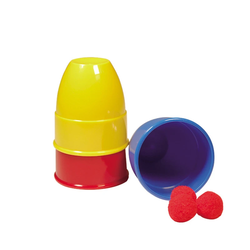 Deluxe Cups and Balls (Plastic) by Kupper Magic Tricks Balls Appear Vanish Magia Close Up Illusions Gimmicks Kid Mentalism Props