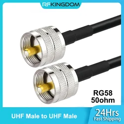 30CM-10M PL259 to PL-259 RF Coaxial Cable RG58 CB Radio UHF Male to Male Extension Cable 50Ohm Low Loss Pigtail Jumper