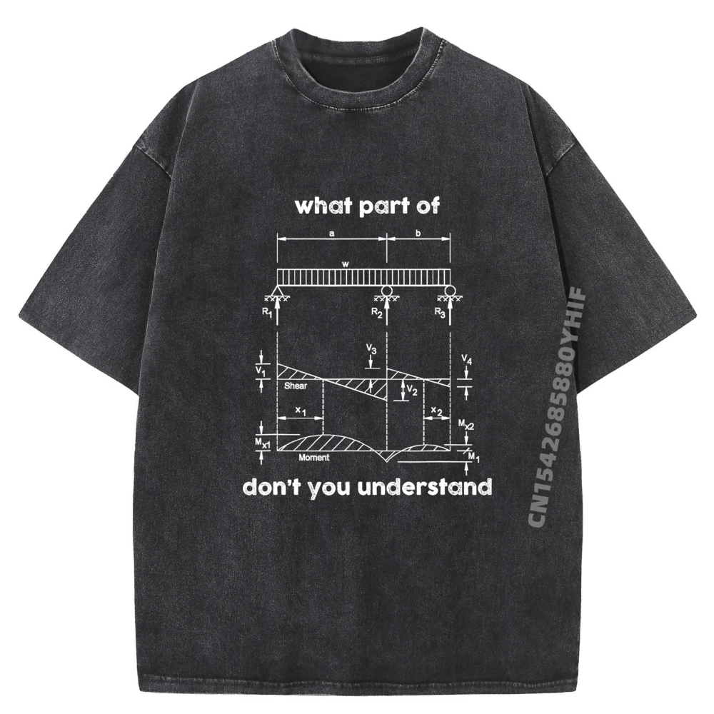 

Mens Graphic Tshirt Funny Engineering Continuous Beam Oversized T Shirt Men Clothing Retro Washed Tshirt