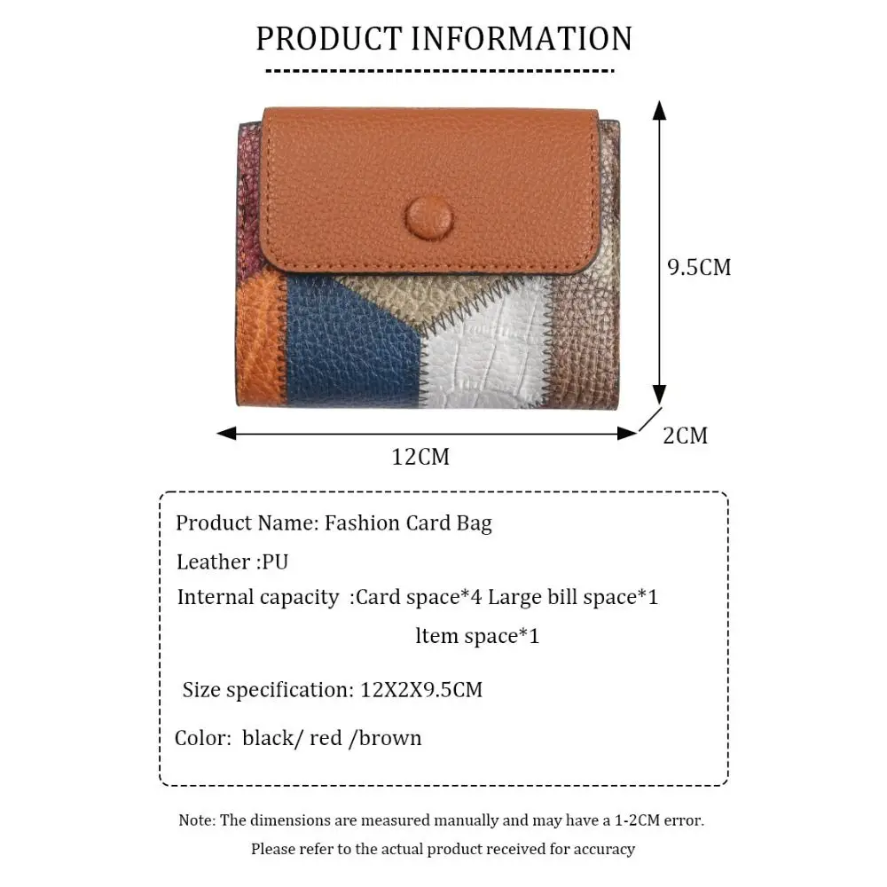 جديد بو الجلود محفظة قصيرة صغيرة سستة عملة المحفظة حامل البطاقة المرأة