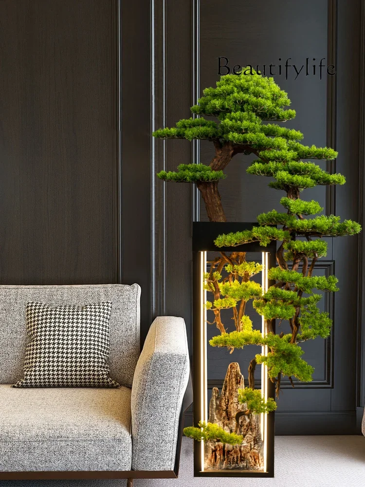 Simulation Home Welcome Pine Welcome Green Plant Living Room Fake Trees Floor Hotel Large Decoration